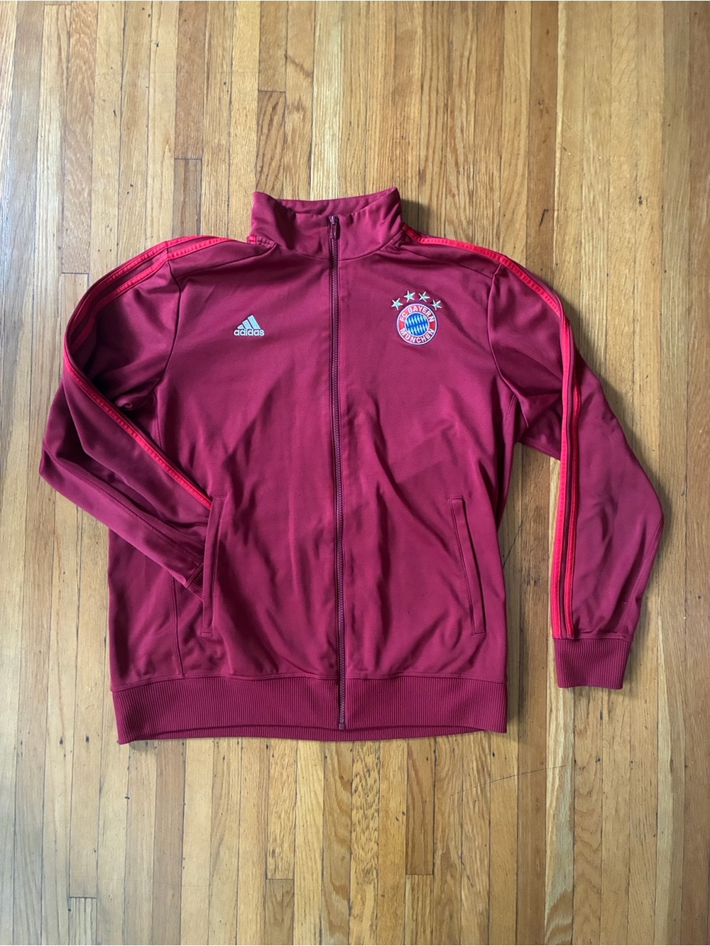 adidas Red Bayern Munich Crest Jacket